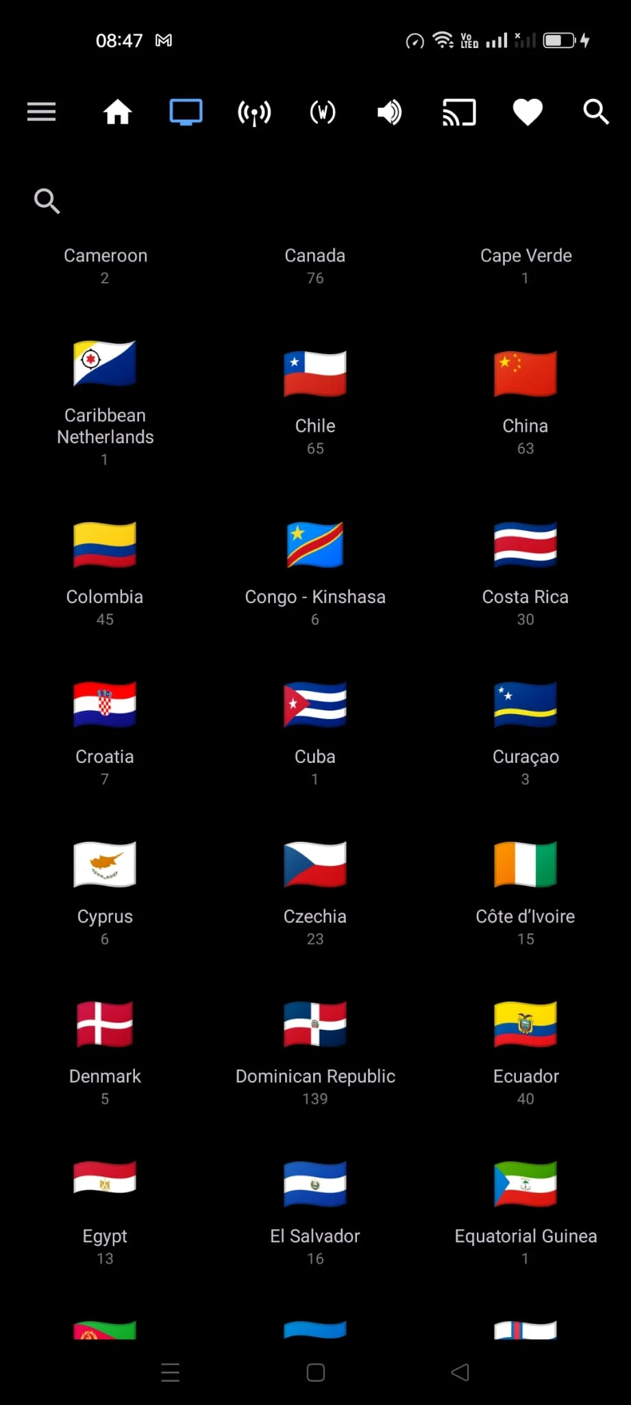 World TV and Radio Stations screenshot